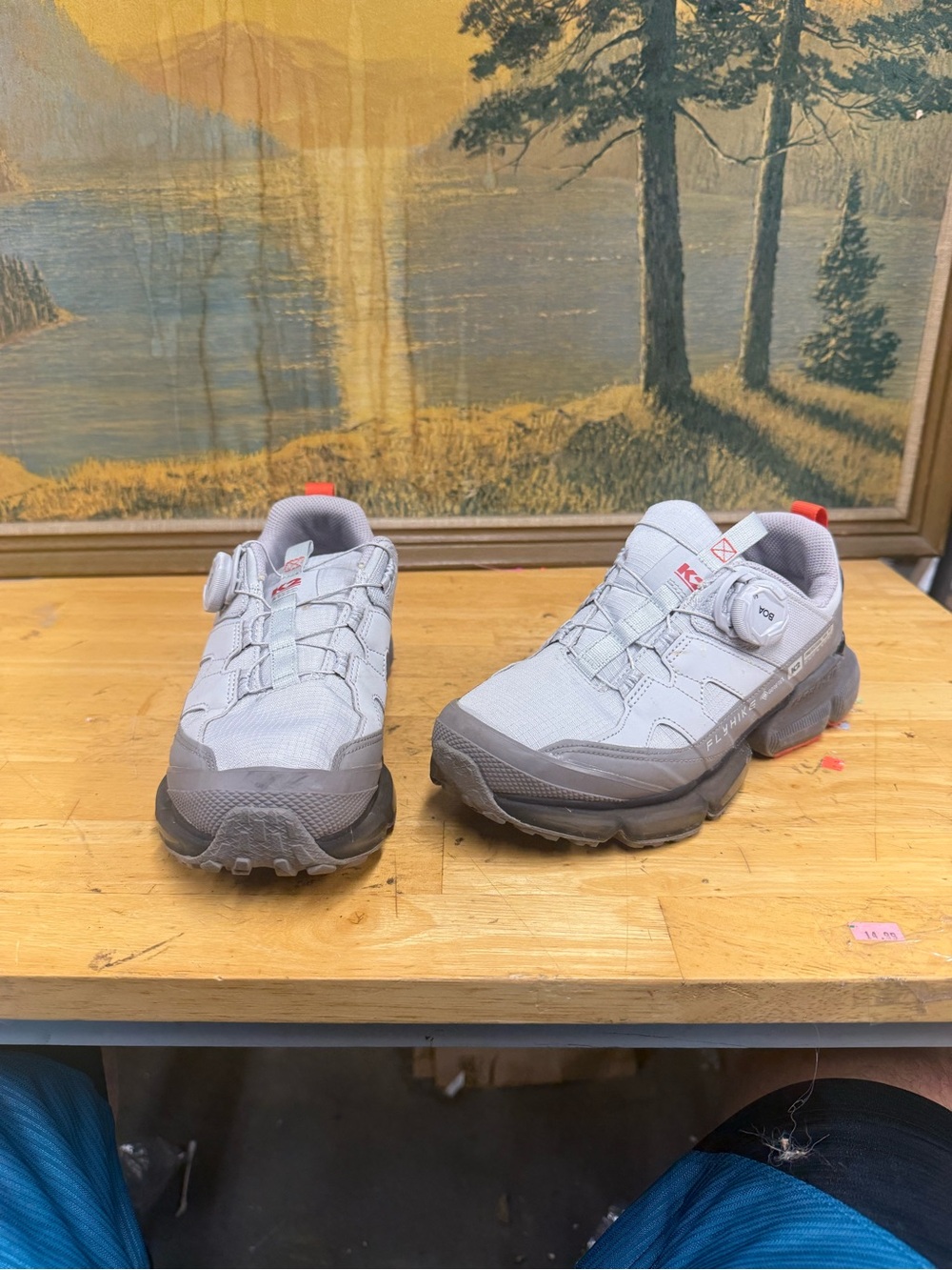 F2 Flyhike Cube 2.0, K2 gray hiking shoes, BOA fit system, Goretex unisex Sz 6.5